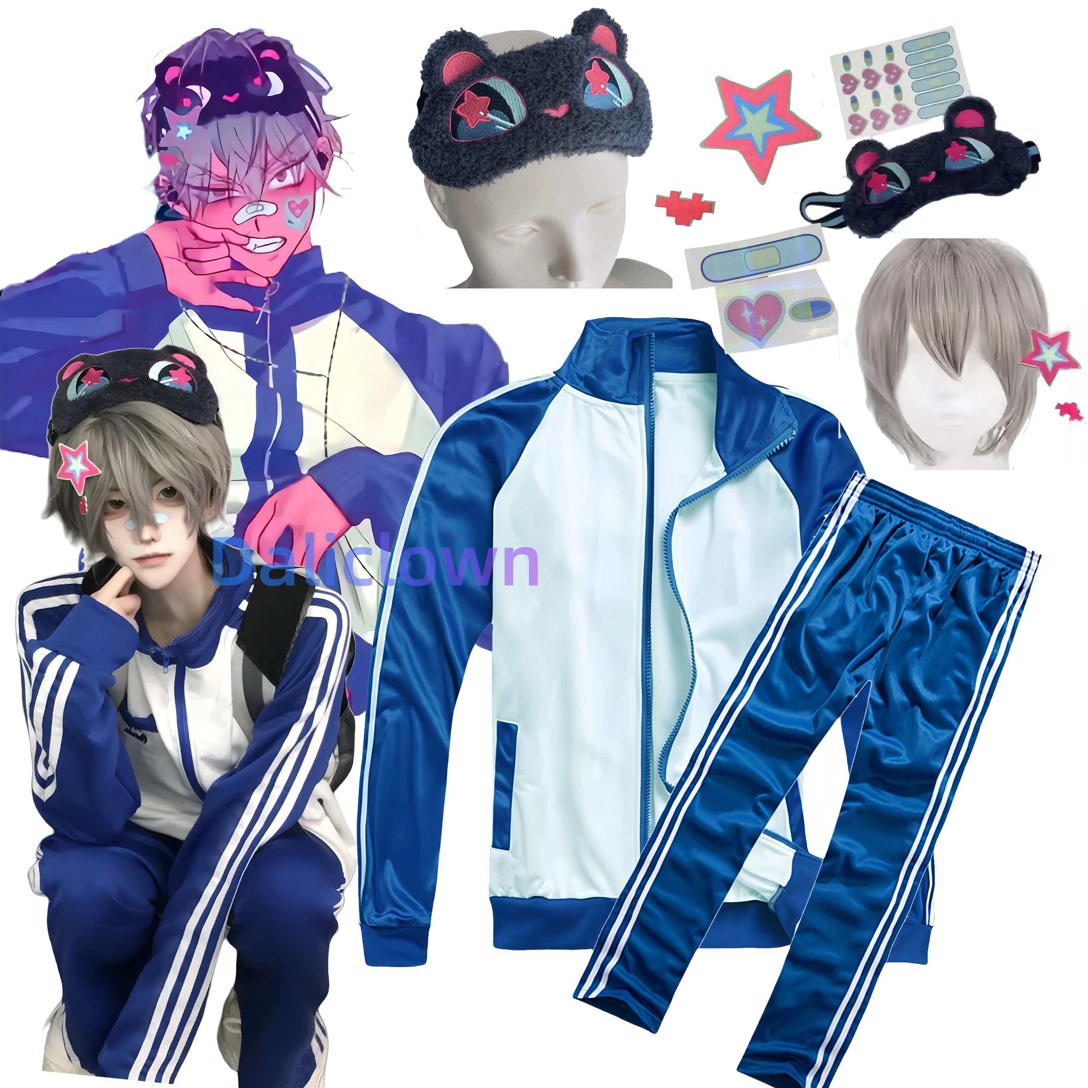 Image of Alien Bühne Till Cosplay Sportswear Trainingsanzug Jacke Hosen Anime Schuluniform Perücke Cosplay Halloween Kostüm Für Frauen Männer Kinder
