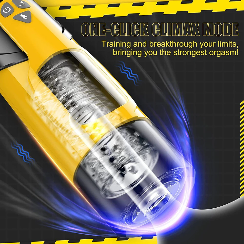 Automatic Thrusting Male Masturbator Vibration Penis Blowjob Machine pronunciation Masturbation Cup Pocket Pussy Sex toy - view 2