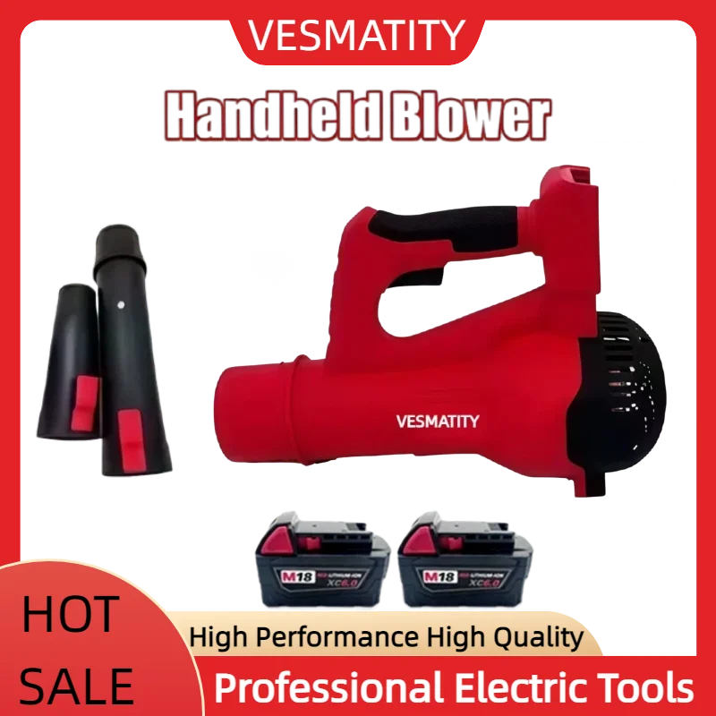 Cordless Portable Air Blower Brushless Handheld Leaf Jet Turbo Blower Power Tool For Milwaukee Battery