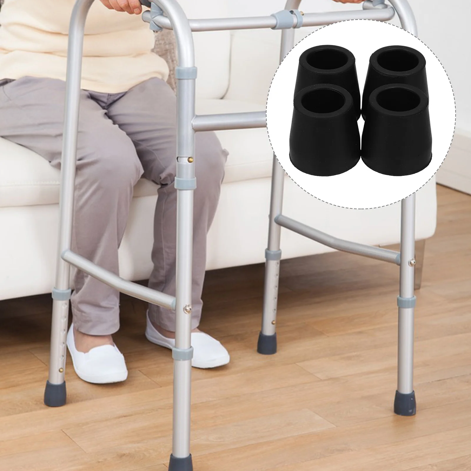 

4pcs Anti-Slip Rubber Walker Tips Floor Protectors Durable For Chair Table Legs Furniture Replacement Non-Slip Leg Caps Covers