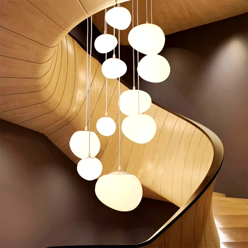 Nordic home decoration, stair chandelier, living room and dining room Pendant lights, ceiling light, indoor lighting