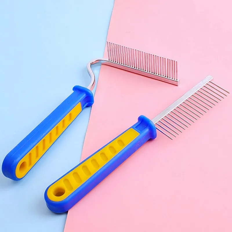 

Dog Comb Dogs Rake Brush Stainless Steel Combs for Dogs Hair Knot Cleaning Dog Grooming Brush Pet Hair Remover Massage Cat Comb