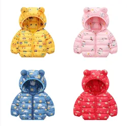 2024 New Autumn Winter Girls Boys Cotton Fashion Children's Outwear Toddler Baby Coats Kids Casual Parkas Hooded Jackets
