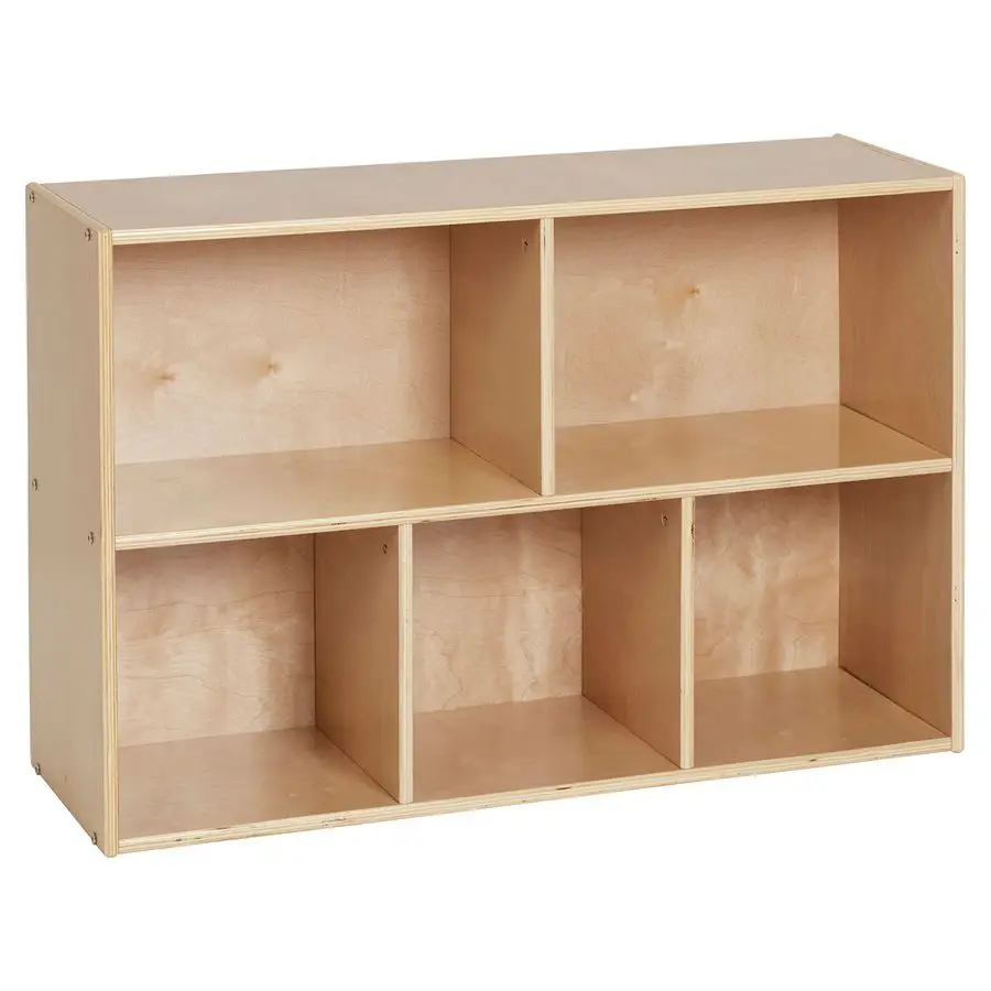 Streamline 5Compartment Storage Cabinet, 24in, Classroom Furniture, Natural