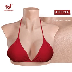 KOOMIHO 4TH GEN Realistic Silicone Breast Forms Crossdresser A/B/C/D/E/G Cup Fake Boobs Drag Queen Shemale Transgender Cosplay