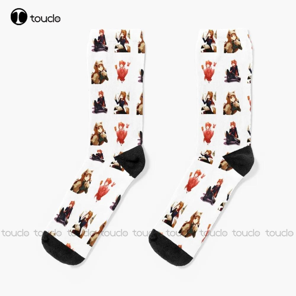 Horo Bundle Spice And Wolf Socks Mens Soccer Socks Unisex Adult Teen Youth Socks Design Cute Socks  Creative Funny Socks