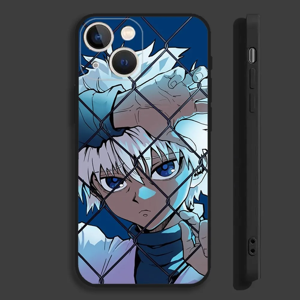 K-Killua Z-Zoldyck Phone Case For iPhone 16,15,14,13,12,11,Pro,Max,Plus,Mini,X,XS,XR,8,7,6,S,SE Soft Black Case