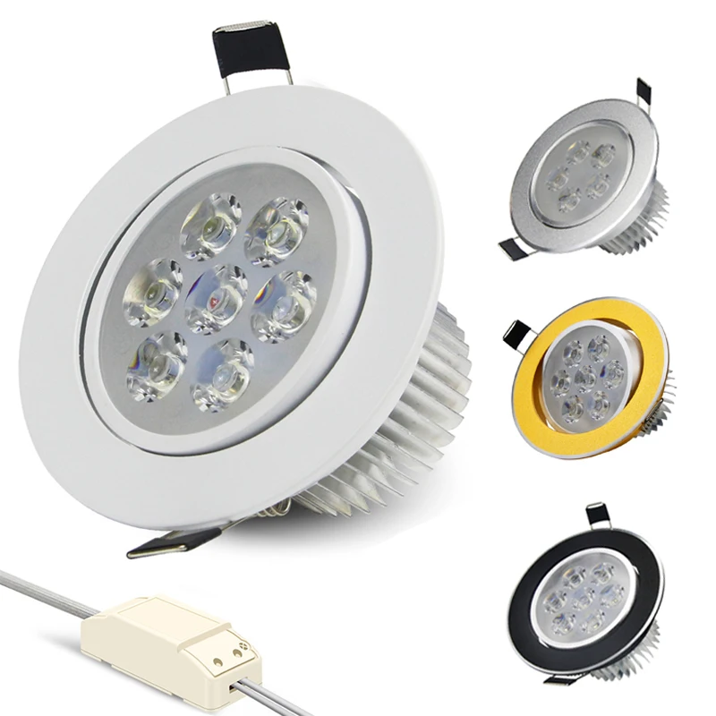 

Round Dimmable LED Downlight 3W/4W/5W/7W LED Ceiling Spotlight Embedded High-power Cree Ceiling Home Spotlight Fixture AC85-265V