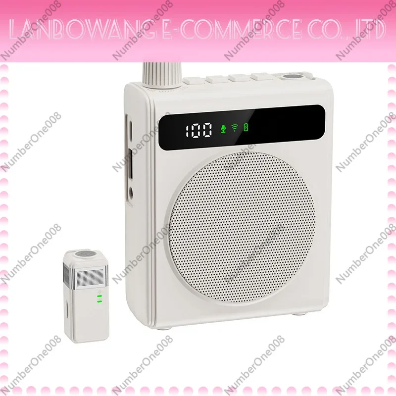 Portable Wireless Speaker Personal PA System with Lavalier Mic for Teacher Tour Guide Shopping Promoter