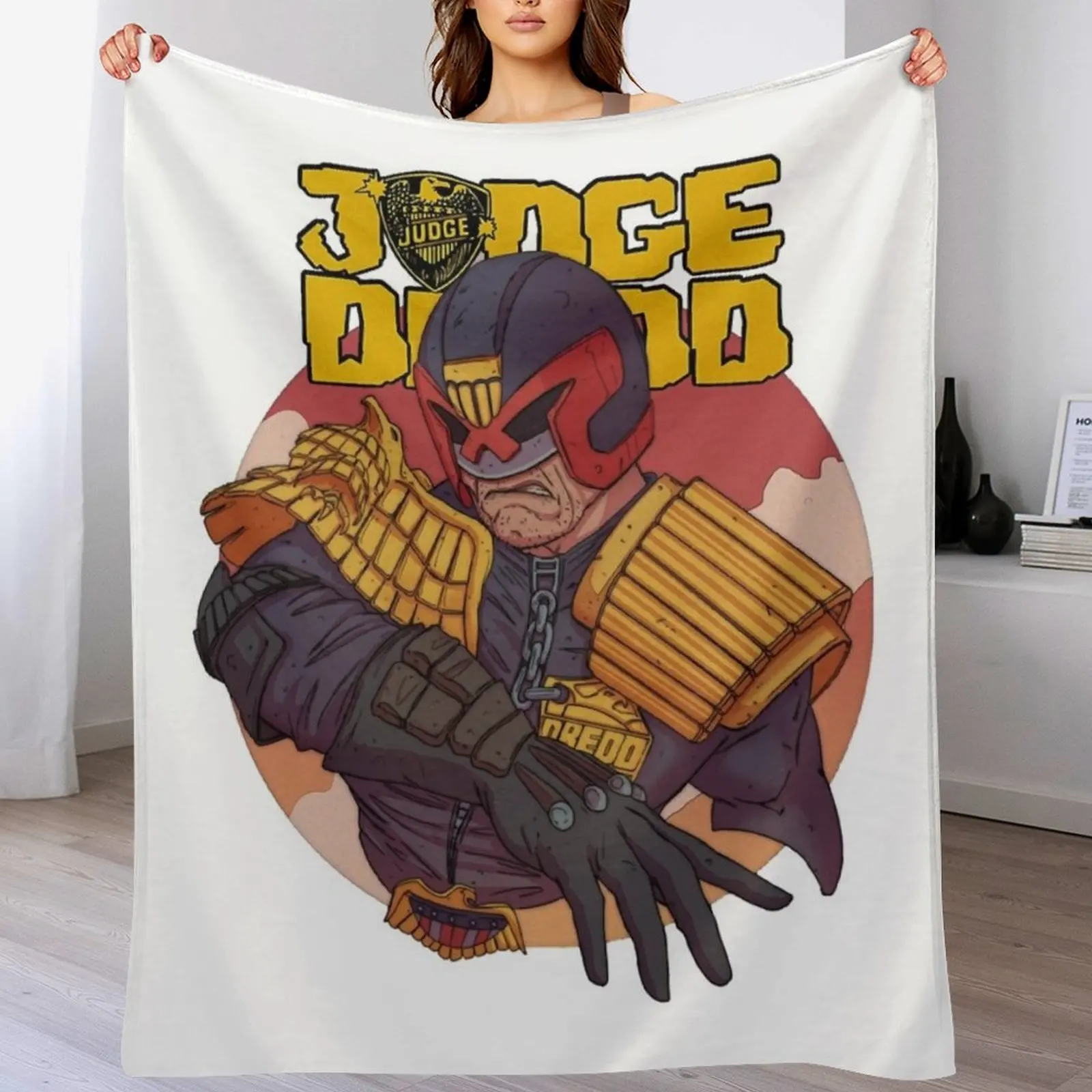 judge dredd Throw Blanket halloween Large Decoratives Blankets