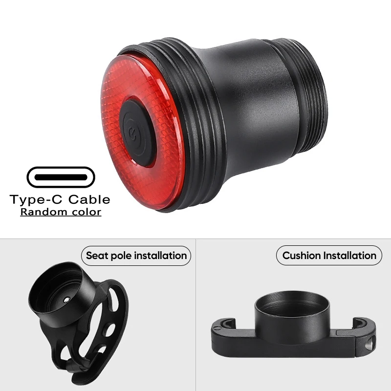 AliExpress cycle zone Bike Rear Light Smart Brake Sensing Light Bicycle Tail Lights Type-C Charging Taillight Cycling Warning Lamp for Night Riding