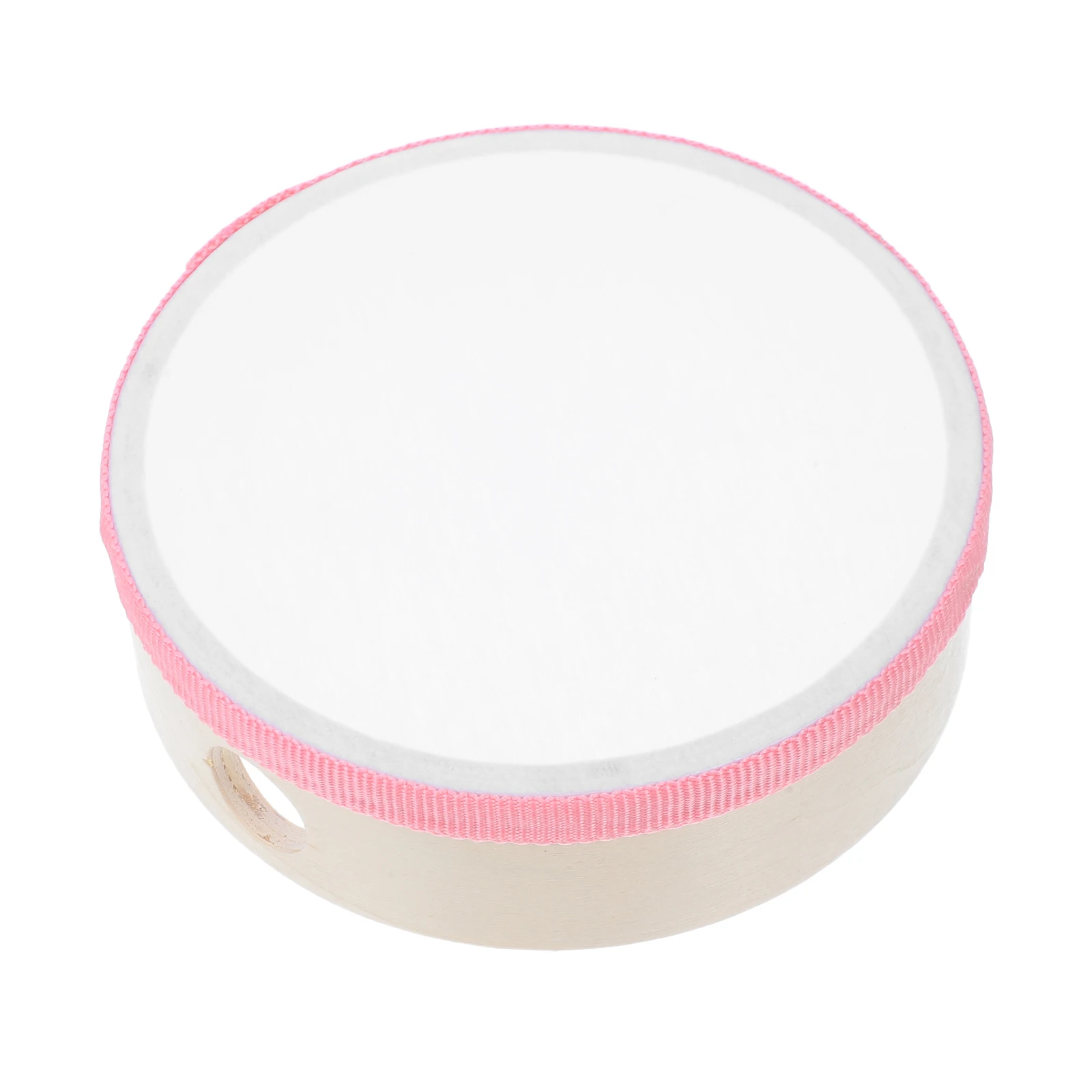 

Pink Wooden Hand-beating Drum Baby Instrument Kids Tambourine Toys Musical Percussion Instrument Hand Drum Toy