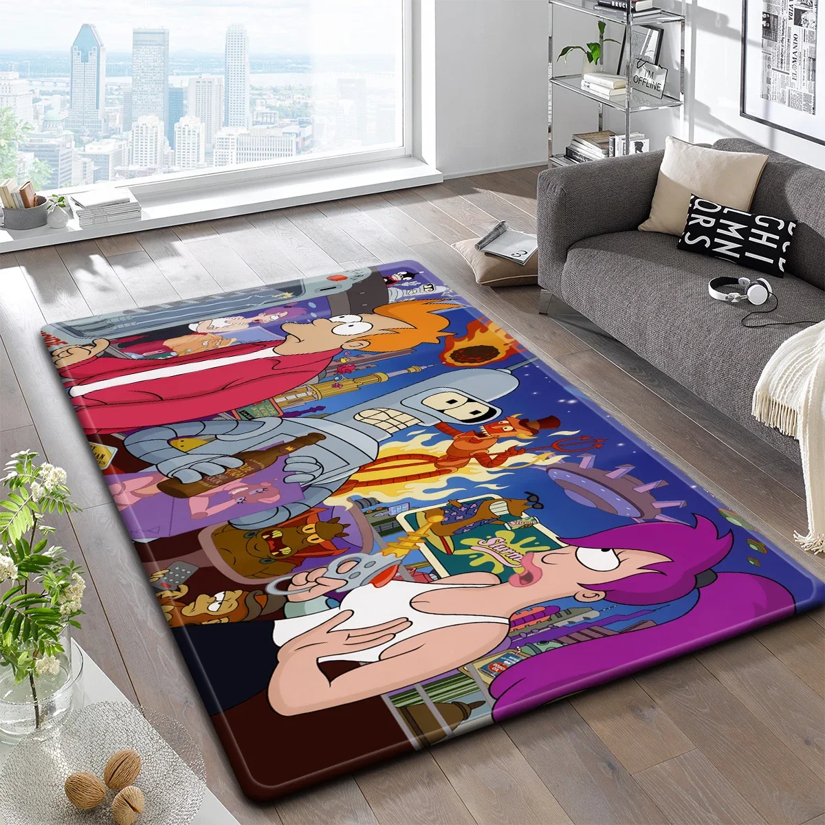 Cartoon F-Futurama TV Anime Carpet Kitchen MatEntrance Doormat Bedroom Floor Decoration LivingRoom Carpet Bathroom Anti-slip Rug