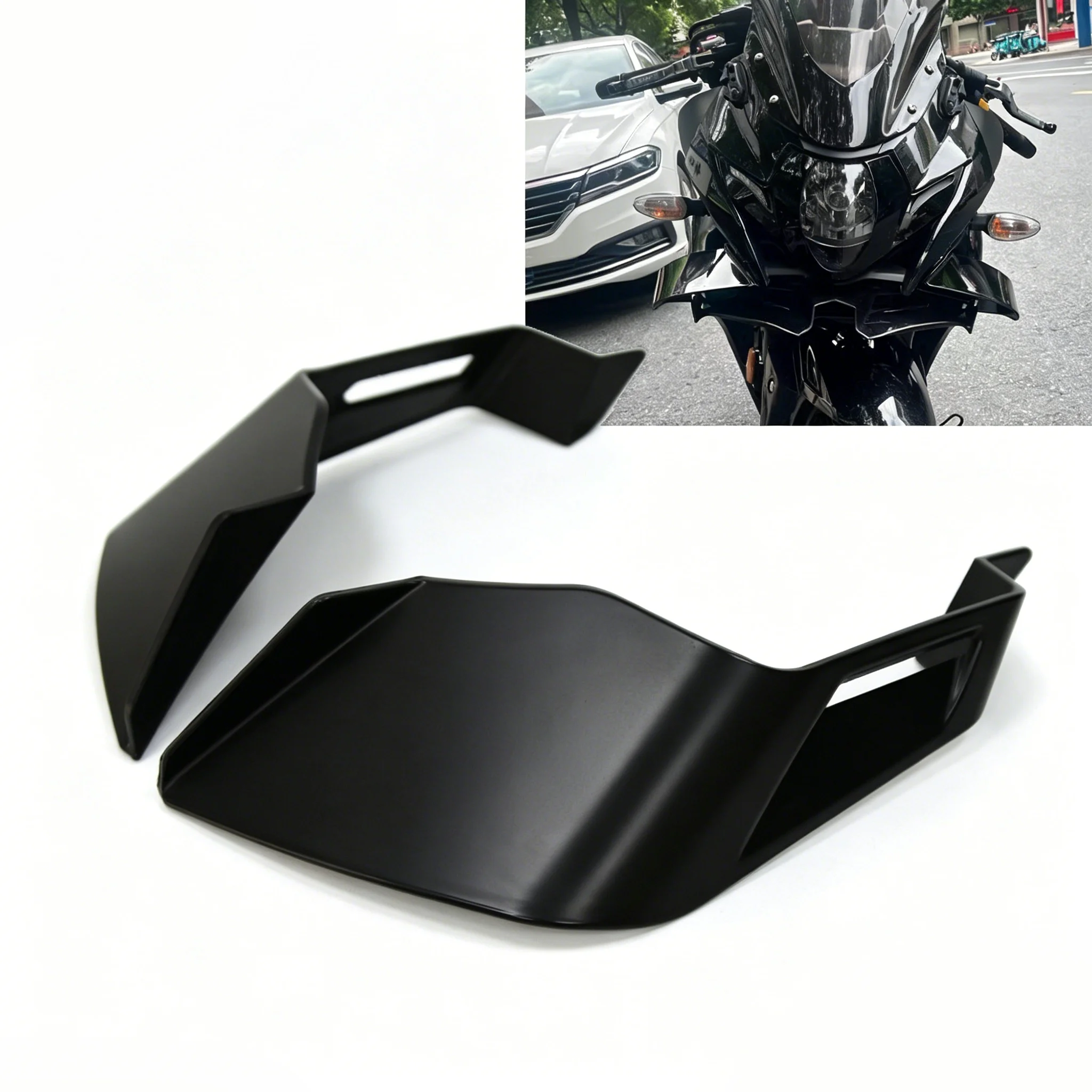 Kit de Asas Aerodinâmicas Universal HOMEFISH para Motocicletas, Asa Fixa para KAWASAKI, Honda, Yamaha, BMW