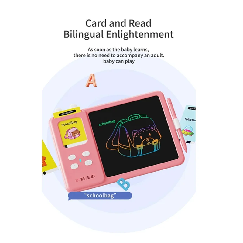 

Children's Painting Lcd Writing Tablet Montessori Visual Text Learning Machine Toys Speaking Kids Drawing Board
