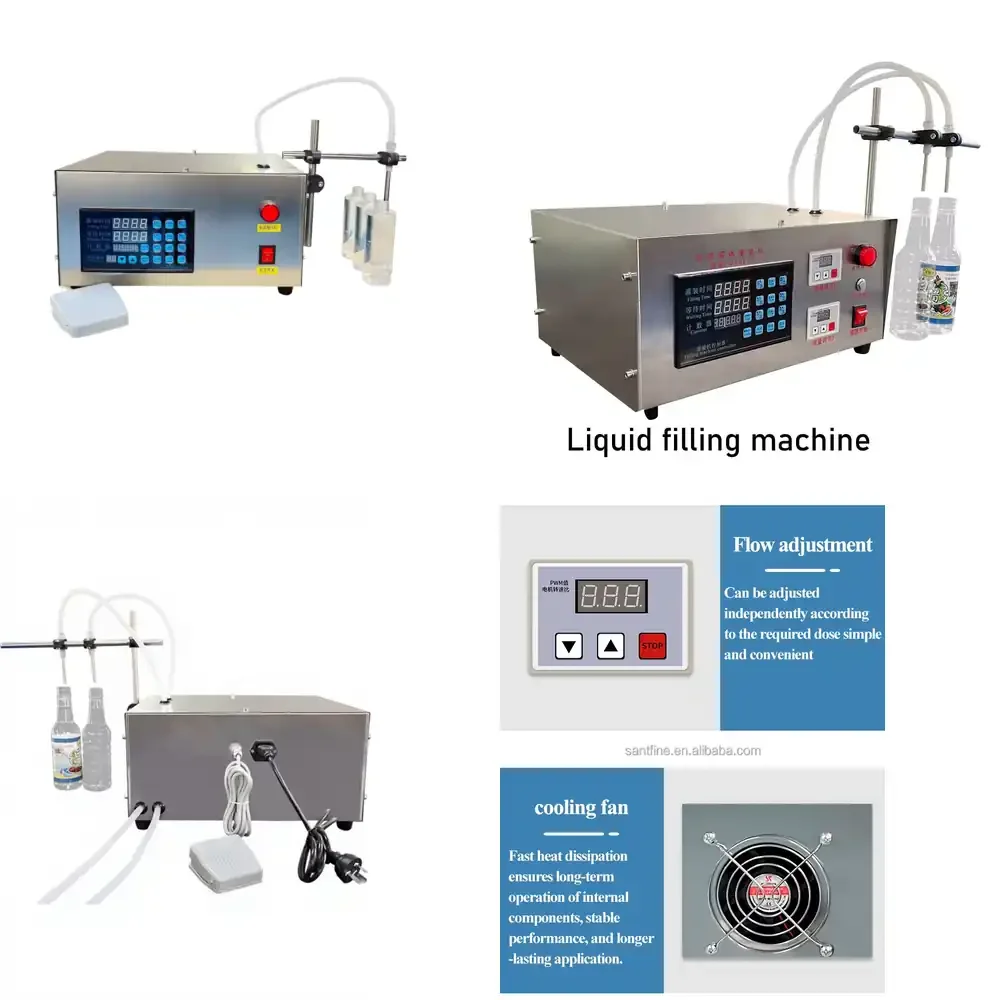 SFGZ252 Semi Automatic 200ml Filling Machine for Juice Milk Oil & Edible Water Glass Bottles with Digital Control