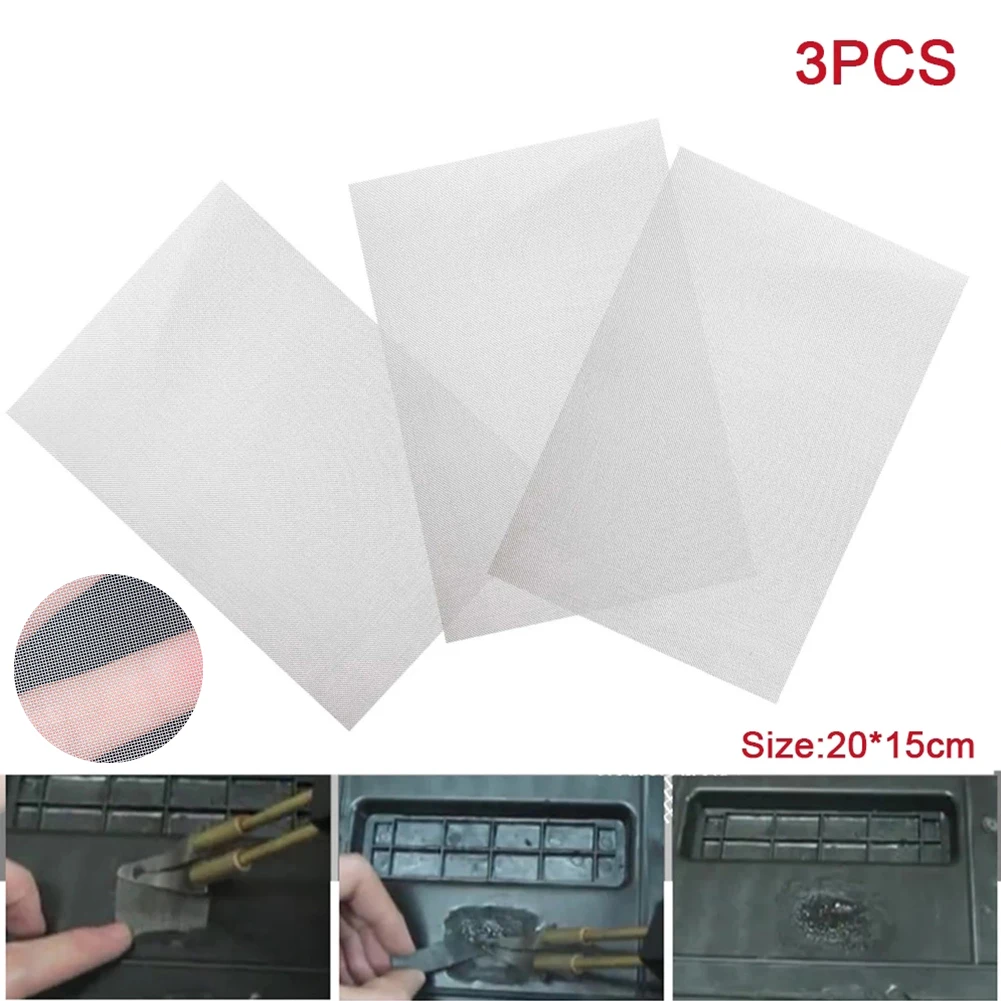 

Repairing Net Tools 20*15cm 3Pc Body Kit Car Bumper Crack Repair Hole Mesh Protector Repair Net Stainless Steel