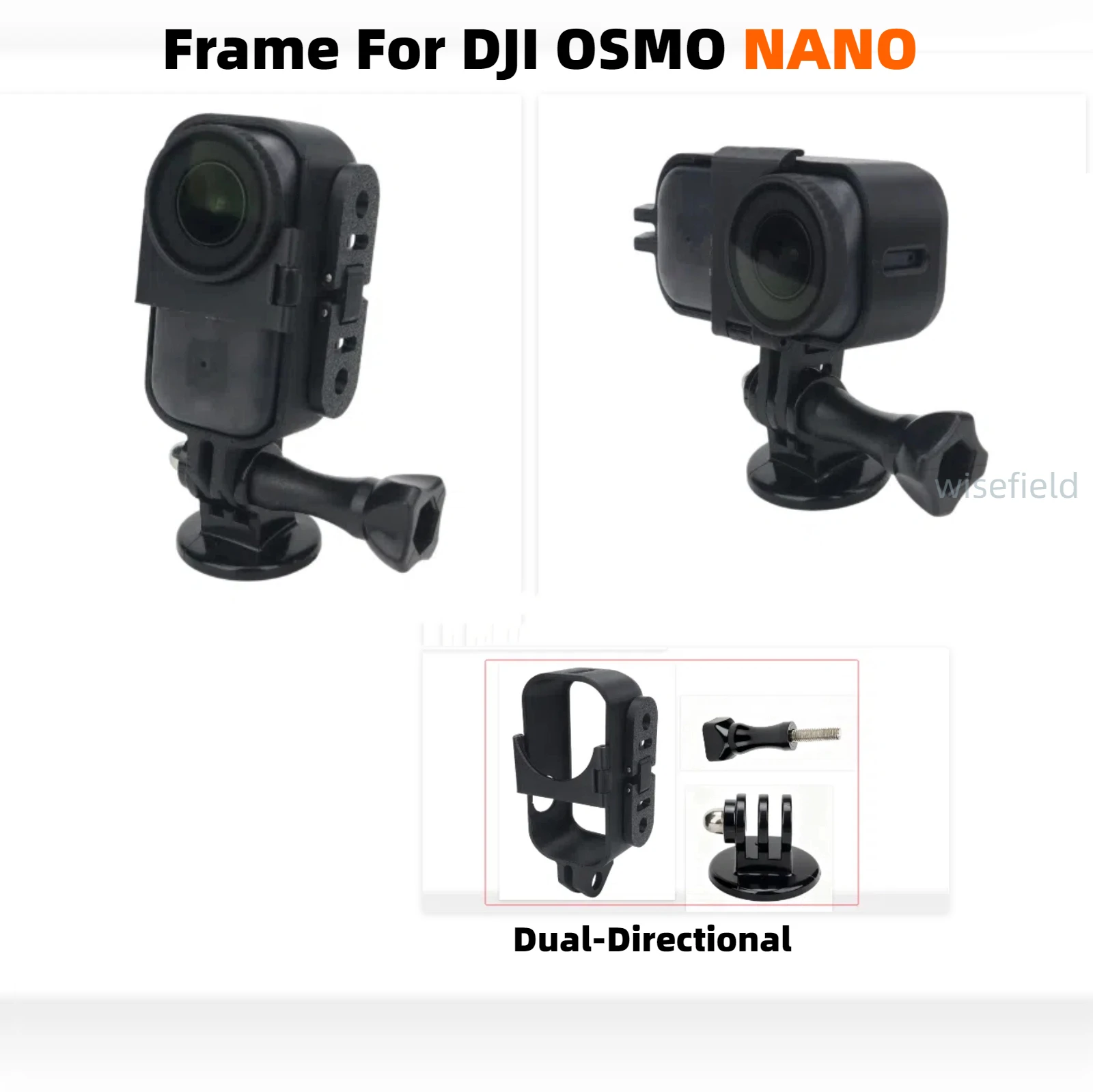 

Protective Expansion Frame or With Adapter For DJI OSMO NANO Action Camera Installing Base Dual-Directional
