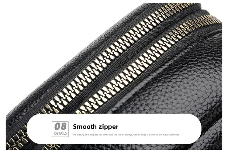 Mini-Multifunktions-Umhängetasche aus Leder für Handy/Sport, Cross-Taschen mit Kopfhöreranschluss, mehrlagige Damentasche mit Abdeckung – Detail 38