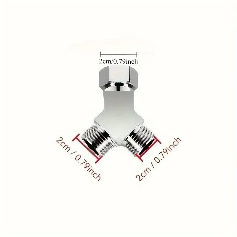 One Y-Shaped Three-Way Diverter, One Inlet and Two Outlet Connectors Adapter Water Diverter Valve Fittings, Suitable for Kitchen