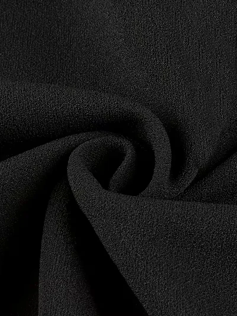 Womens Sleeveless Round Neck Elegant Color Block Summer Office Work Knee Length Bodycon Slim Fit Party Dress - view 3