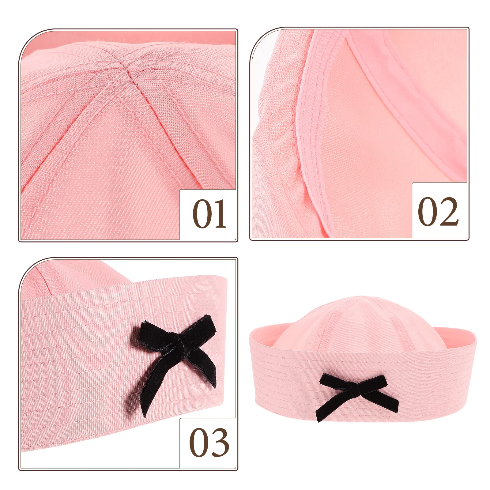 

Sailor Hat Women Navy Cute Bowknot Design Fabric Breathable Comfortable for Cosplay Party Performance Costume