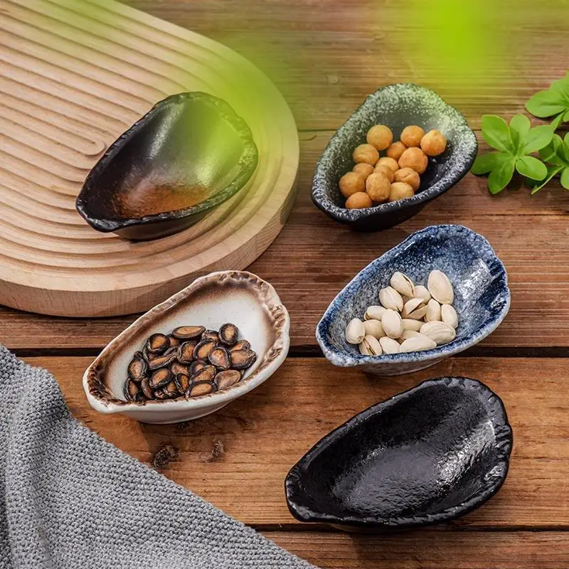 

Ceramic Seasoning Dish, Home Creative Oyster Shaped Dipping Dish, Small Dish