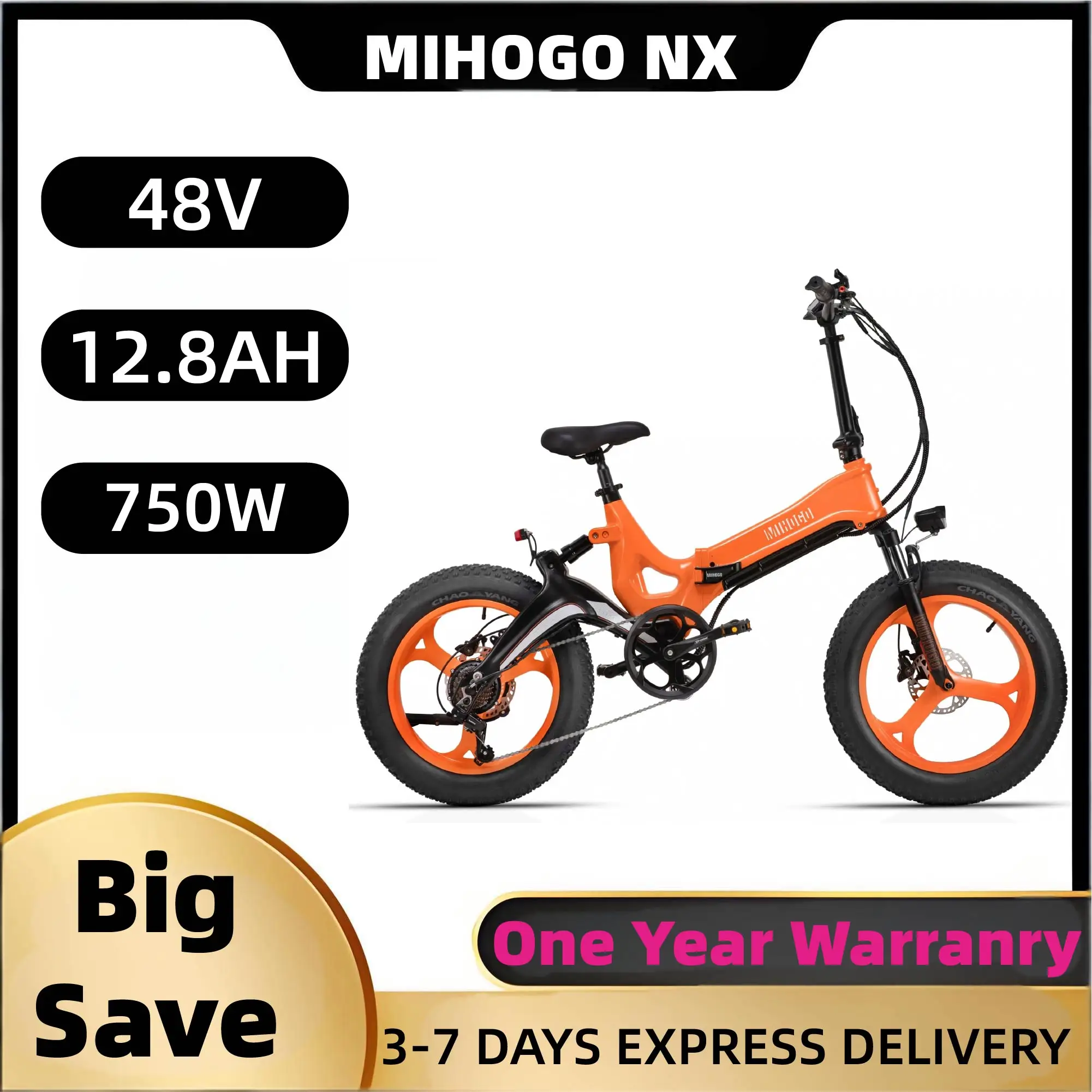 

Электрический велосипед MIHOGO NX max для взрослых, городской электровелосипед мощностью 750 Вт, электронный велосипед 48 В, 12,8 Ач, складной электрический велосипед с 20 толстыми шинами