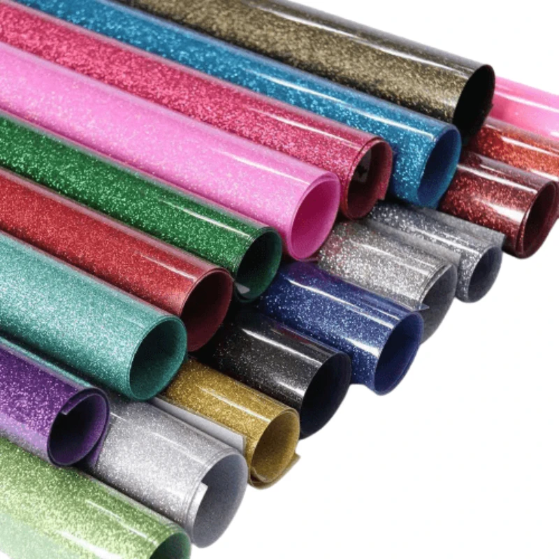 Glitter Heat Transfer Vinyl Iron on Vinyl, HTV Vinyl for Shirts,Easy to Cut & Weed for Heat Vinyl Design.HTV Vinyl Roll