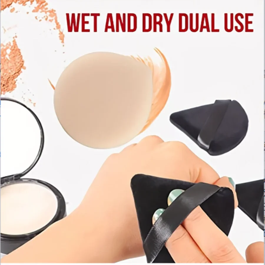 1-50 Uds. Puff cosmético de terciopelo suave, esponja triangular para polvo, licuadora de maquillaje, esponja de belleza, esponja para base, accesorios de maquillaje