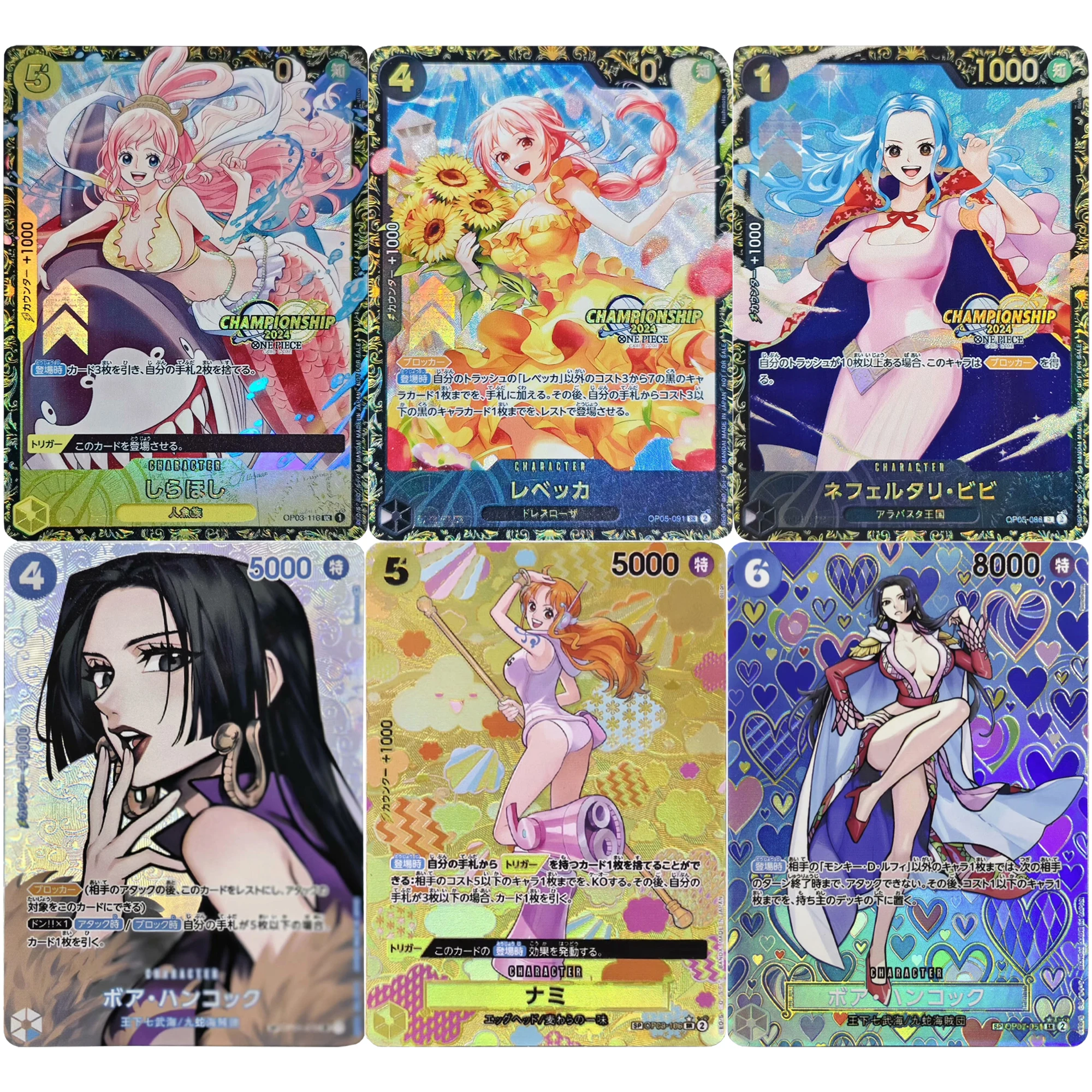 

Diy OPCG One Piece Hancock Nami Vivi Shirahoshi Rare Flash Card Luffy Self Made Classic Game Anime Collection Card Gift Toy