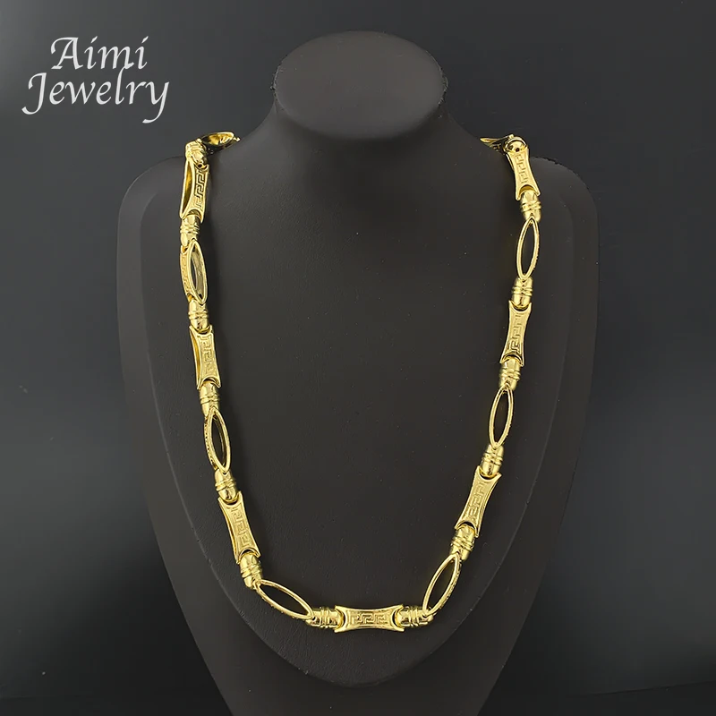 Original 24 Zoll Hip-Hop-Luxus-Halskette mit 18 Karat vergoldeter Gliederkette für Herren, Statement-Schmuck in Gold, Geschenke für Partys und Bankette