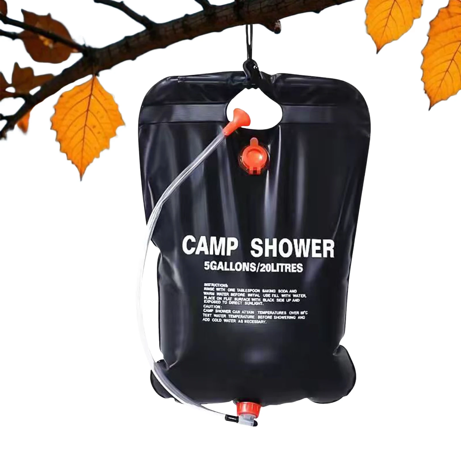 Large Capacity 20L Outdoor Shower Bag Solar Powered Heating for Camping Beach Trip Portable Bath Solution Outdoor Camping