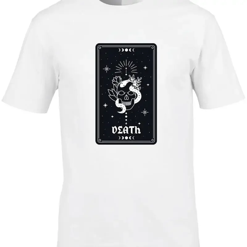 Death Tarot T Shirt Grim Reaper Card Reading Reader Skeleton Cool Mystic