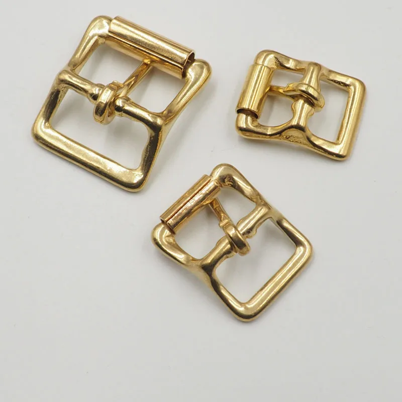 1pc Retro Sample Brass Roller Buckle DIY leather craft solid brass women belt pin buckle inner width 16mm 20mm 25mm Accessories