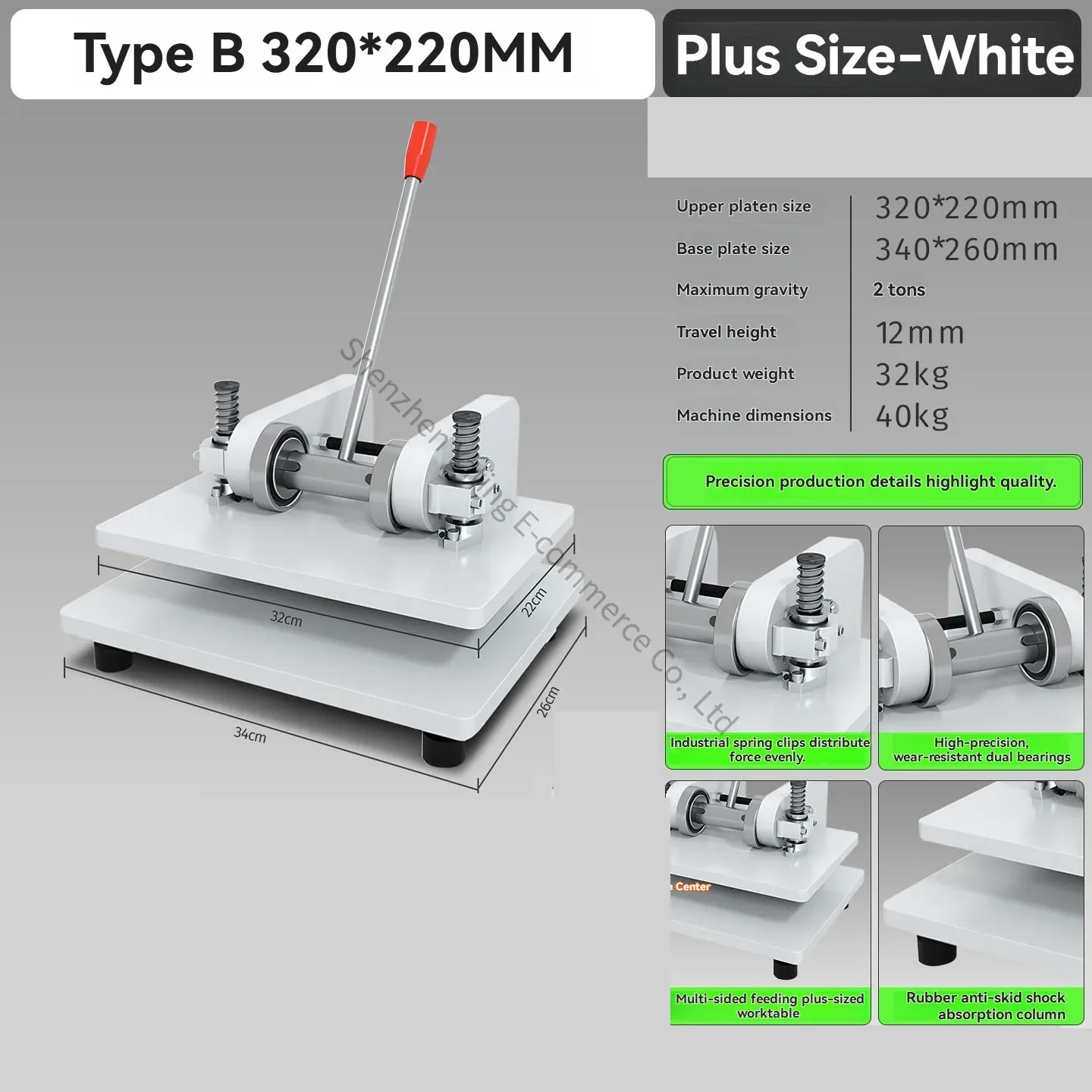 Excellent 320x220 Heavy And Enlarged Handmade Manual DIY Adhesive Fabric Leather Sample Knife Mold Stamping Die-cutting Machine
