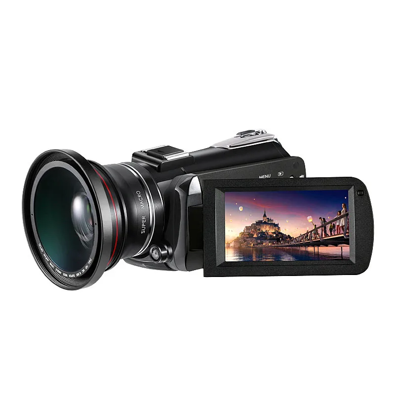 Winait Max 28 Mega Pixels 4k Wifi Digital Video Camera with 12x Optical Zoom and 100X Digital Zoom Home Use Digital Camcorder