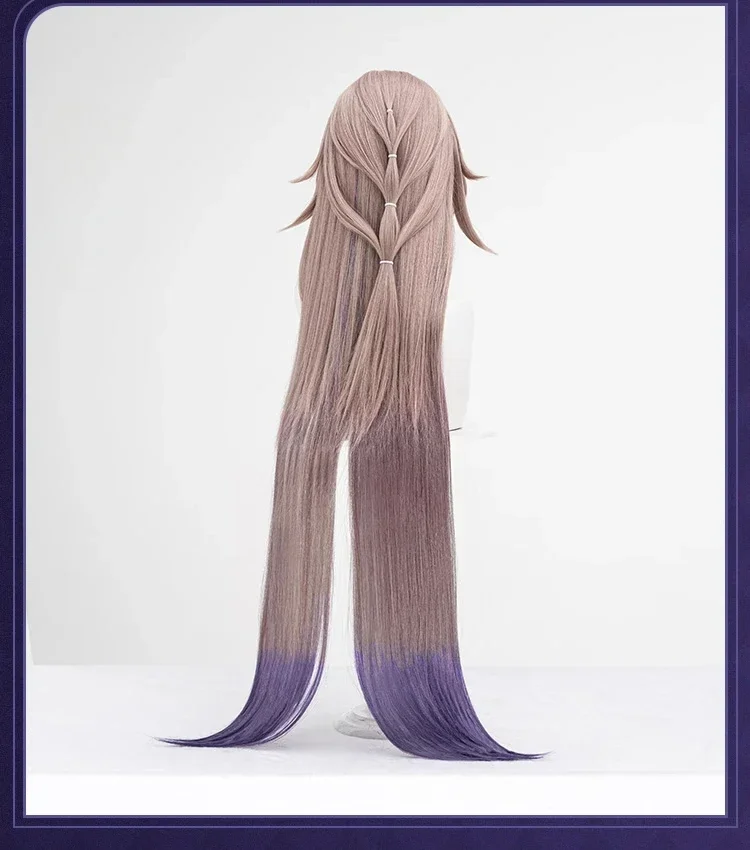 CosplayHonkai Star Rail Cosaply disfraz The Herta Cosplay peluca resistente al calor gradiente sintético 90cm pelo mujer fiesta de Halloween