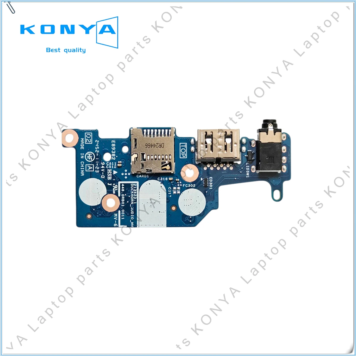 New Original For HP Pavilion 14-EH TPN-W154 Series Laptop USB Interface/Audio Ports IO Circuit Board Assembly 448.0RB01.0011