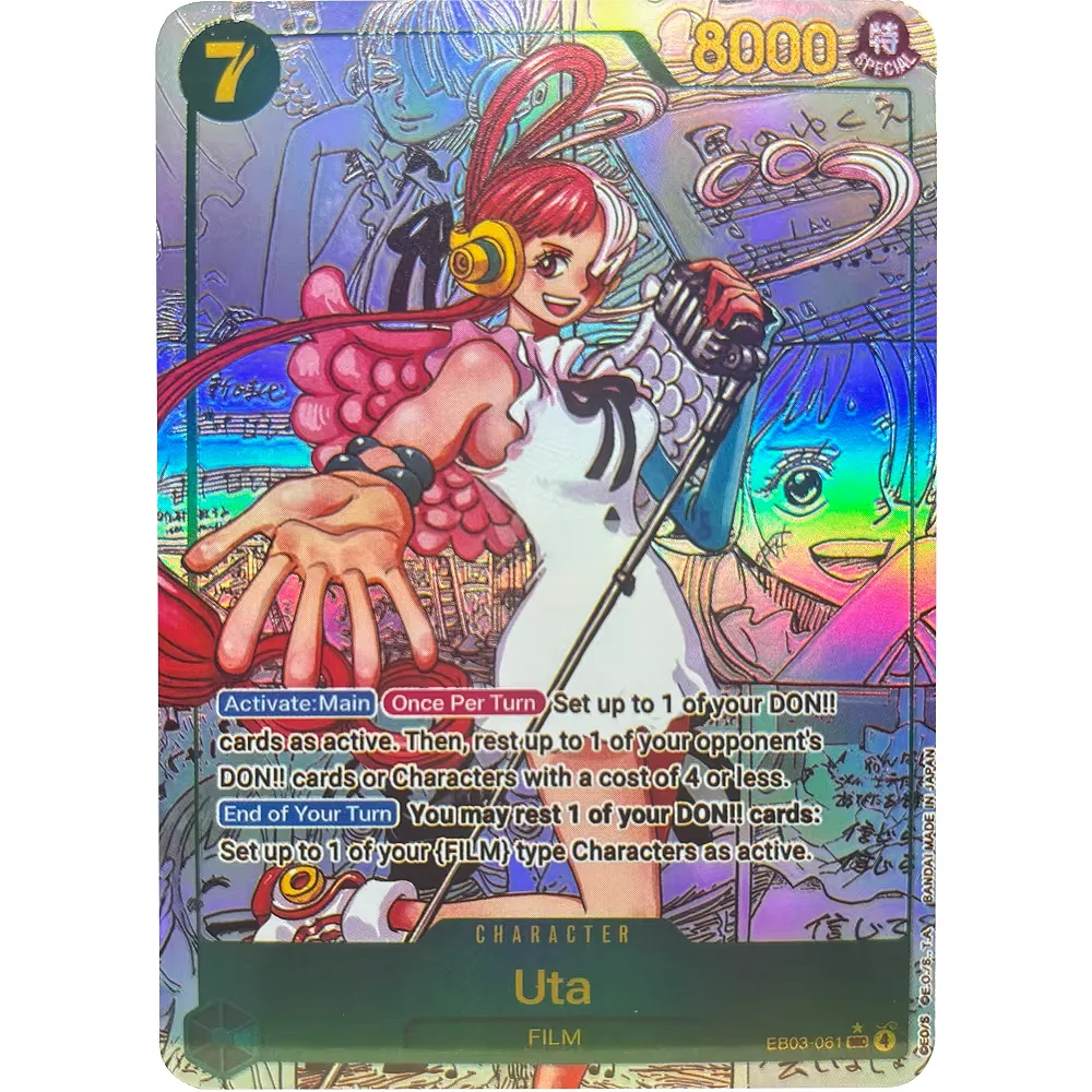 

Коллекционные карты DIY ONE PIECE EB03-061 UTA EN, высокое качество, самодельная игра, аниме-карты, подарочная игрушка