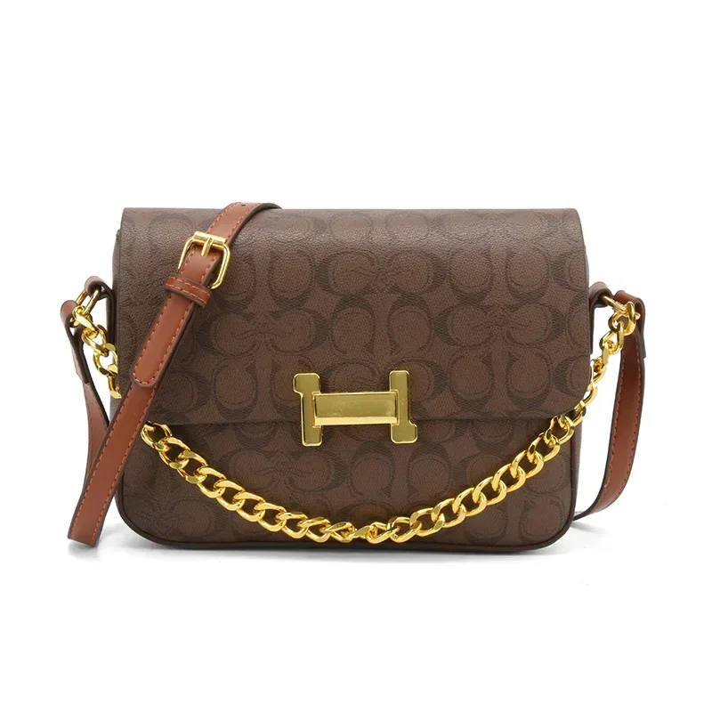 2025 bolsa quadrada pequena retrô europeia americana - tendência da moda, mensageiro versátil com estampa clássica frete grátis