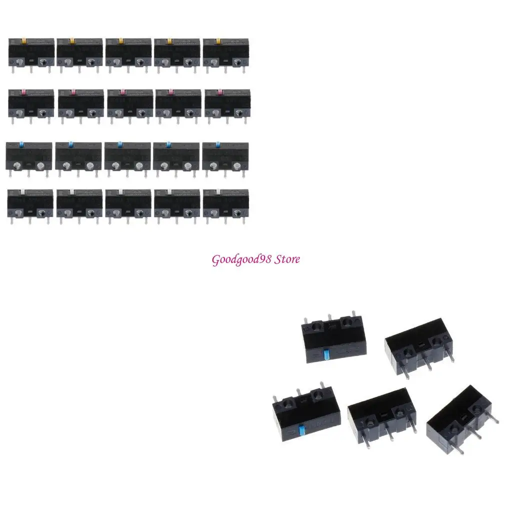 

5pcs Оригинальный Huano MOUSE Micro Switch Micro кнопка белая/синяя/розовая/желтая точка переключатели W8EC