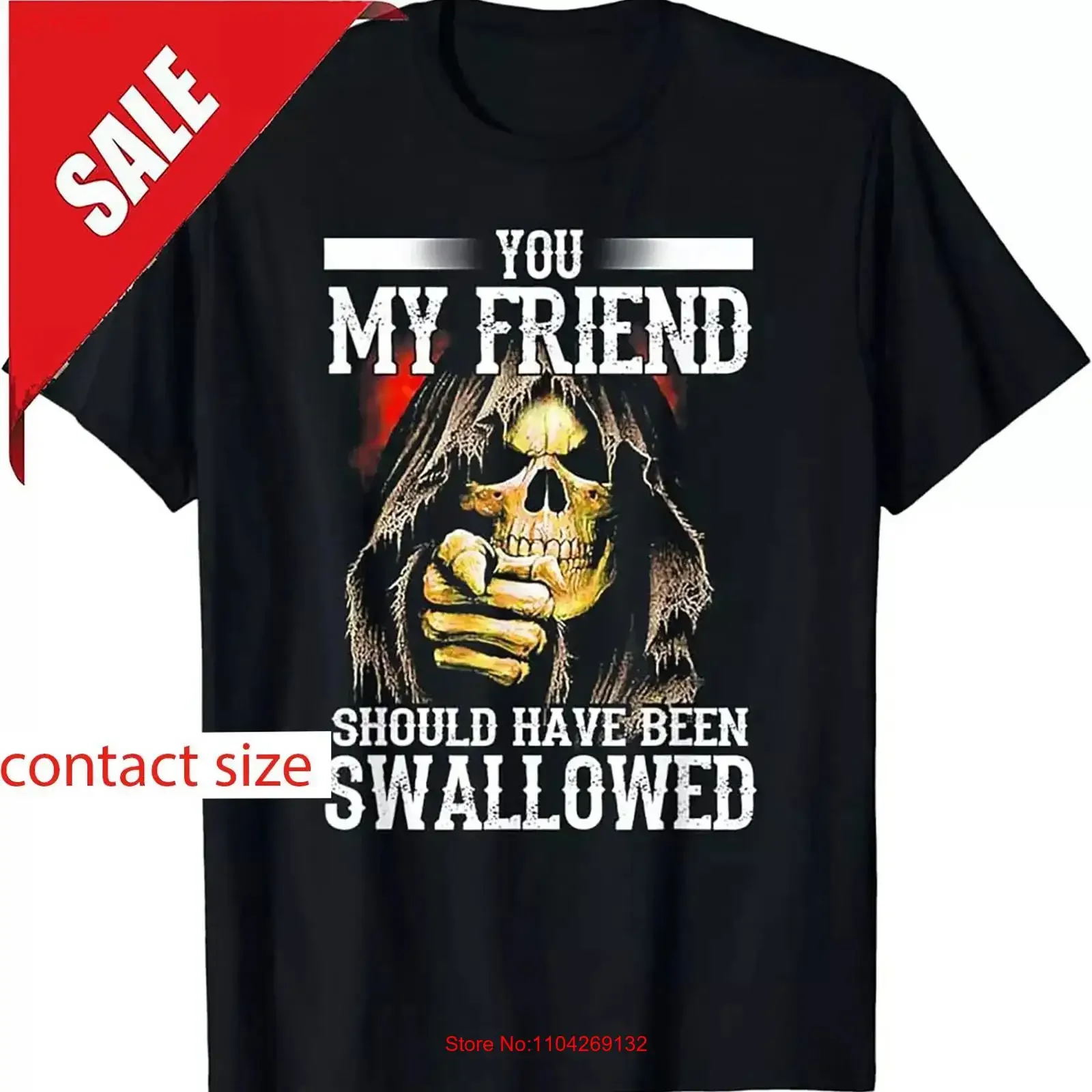 You My Friend Should Have Been Swallowed Skeleton T Shirt vintage Washed Stretched homme Top For Everyday Wear Casual fashion
