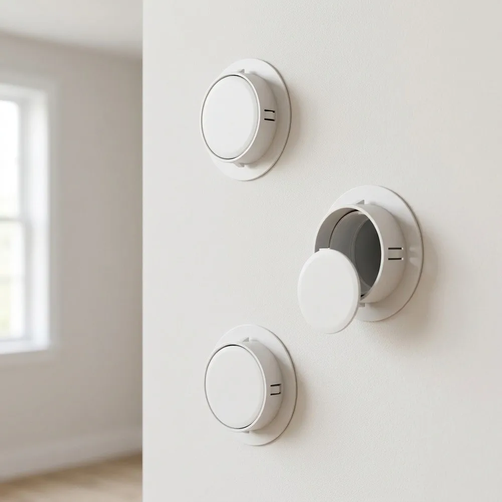 Wall Hole Cover 40150mm Plastic Round Mesh Vent Cap Designed for Protective Air Conditioning Vent Openings and Dust Barrier