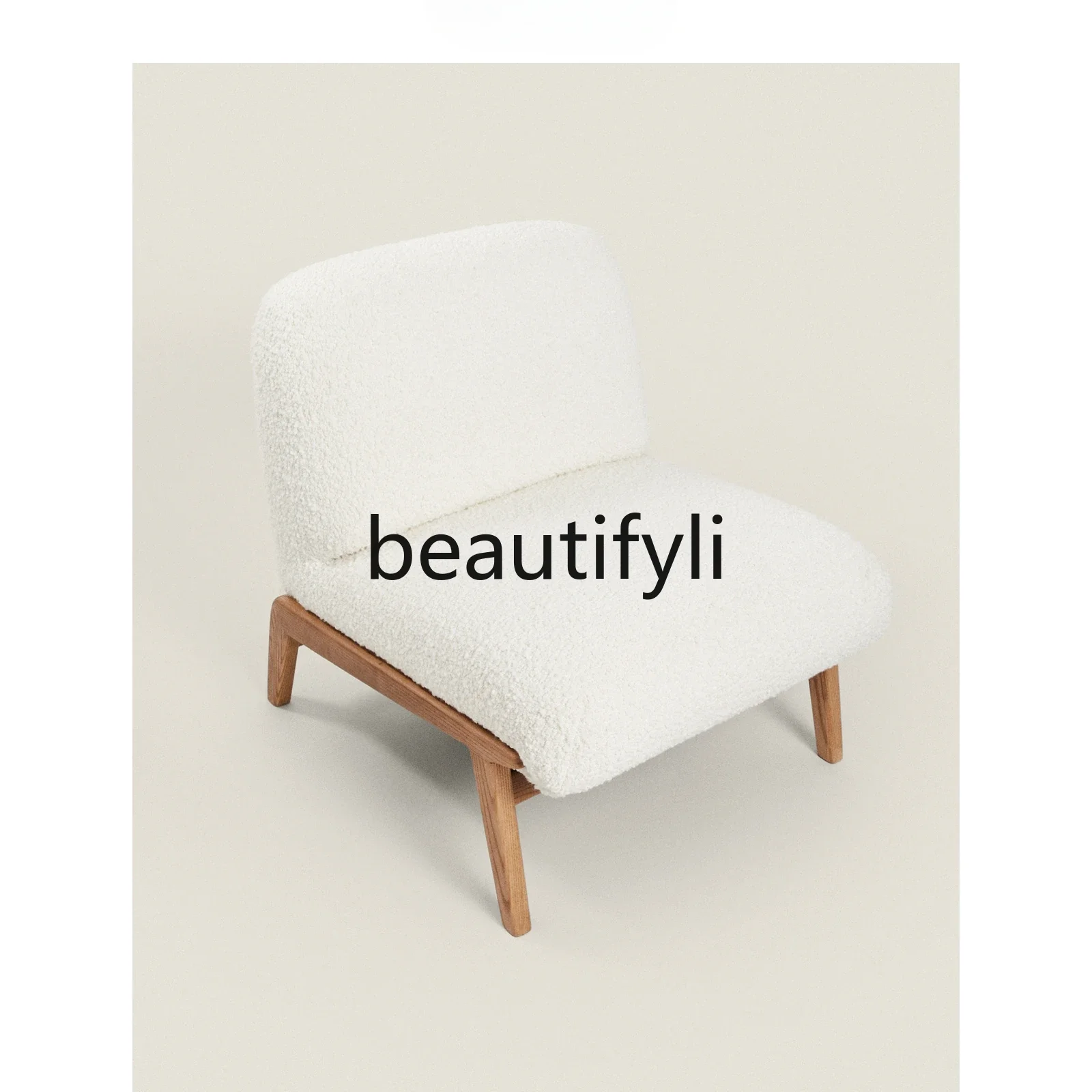 

yj5 Upholstered terry yarn effect wool living room single backrest sofa chair