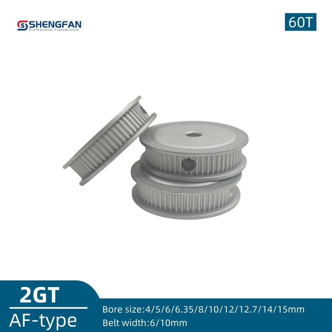 

2GT GT2 60 Teeth 6/10mm Width Belt Sync Timing Wheel Hole 4/5/6/6.35/8/10/12/12.7/14/15mm for 3D Printer Accessories