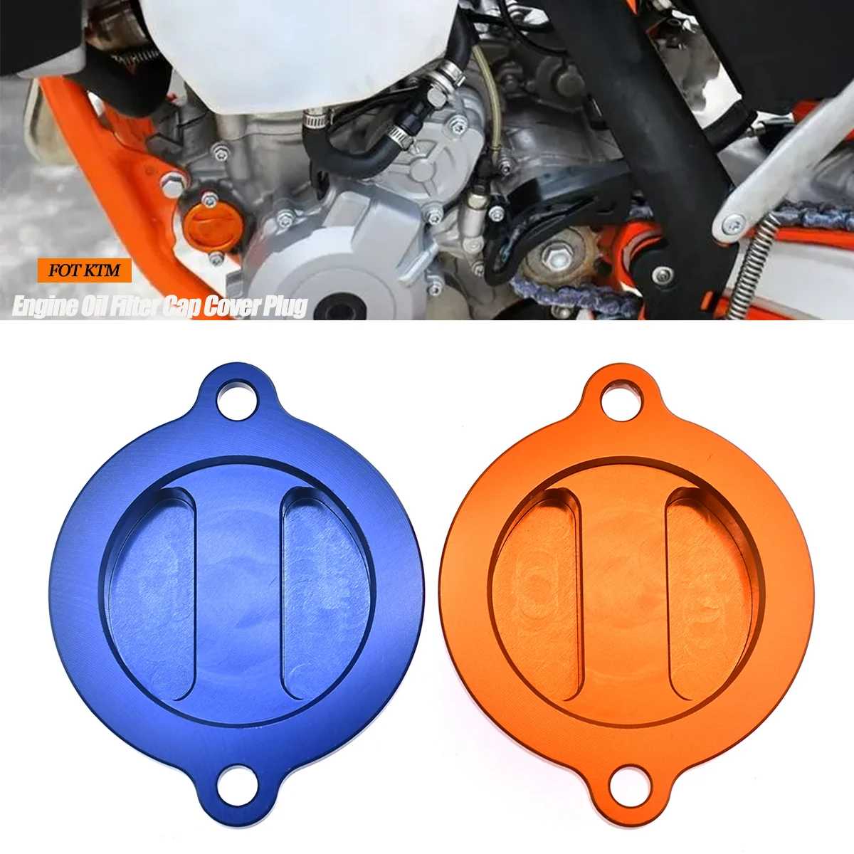 

Motocross CNC Engine Oil Filter Cap Cover Plug For KTM SXF XCF XCW EXCF XCF-W FREERIDE FC FE 250 350 400 450 500 530 2013-2022