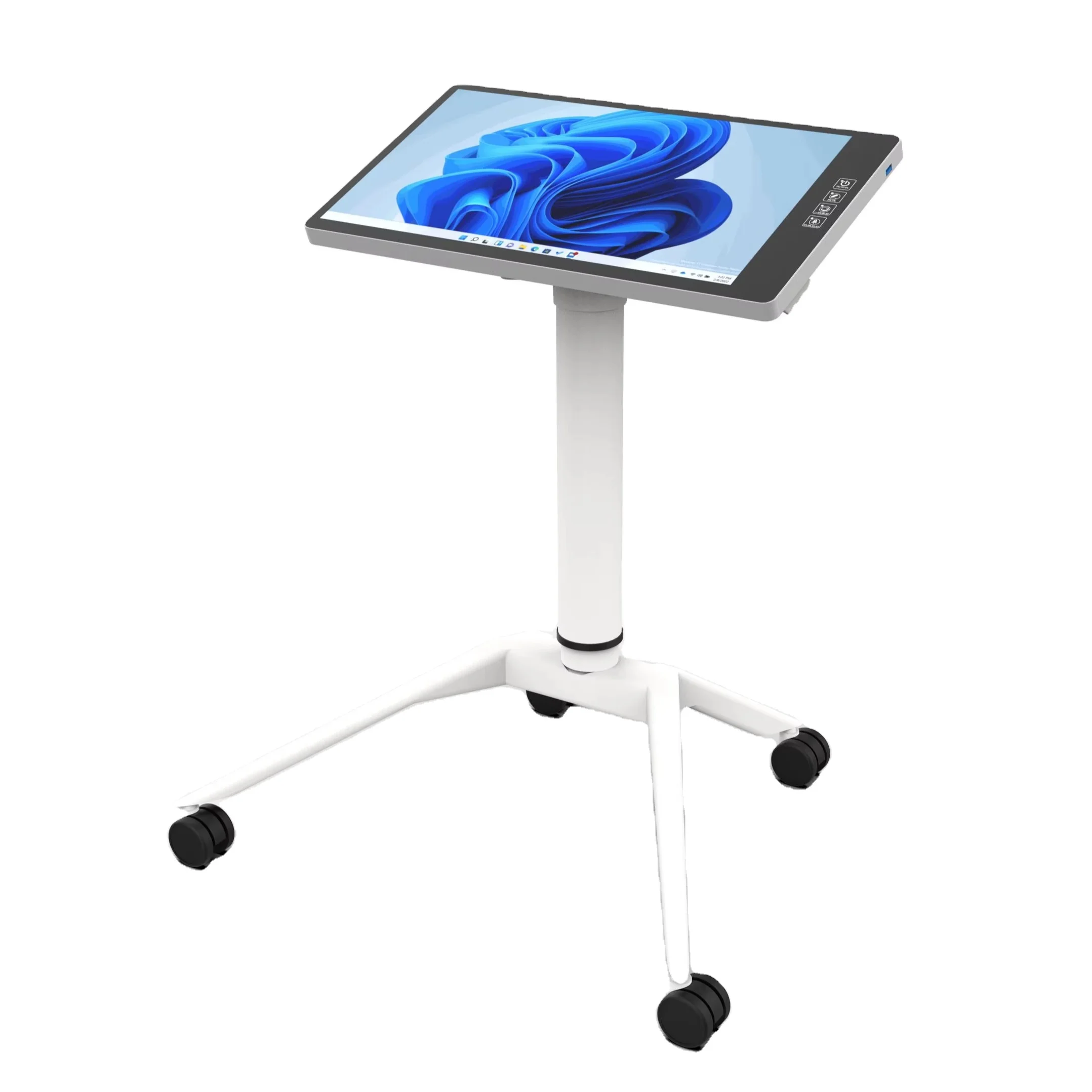 Screen Rolling Laptop Desk Height Adjustable Touch ScreenTables 24inch Touch ST-400 Mobile Lectern