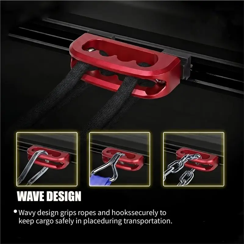Replaces PT278-35160/35111/35112 2PCS Red Bed Rail Cleats+ Corner Gusset For 2005-2025 Tacoma//HV