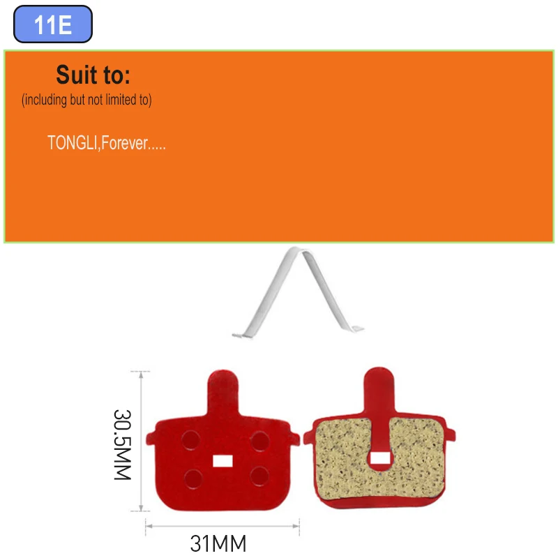 10/20/30 Pairs MTB Bike Disc Brake Pads for TONGLI/Forever Bicycle Organic Resin Hydraulic Disc Brake Pads Cycling Accessories